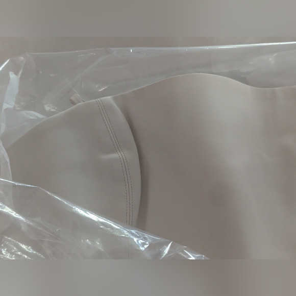 Susana Monaco Faux Leather Mini Slit Dress Size XL NWT Blanched Almond - Picture 8 of 12